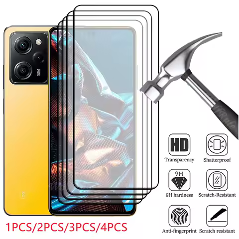 For Xiaomi Poco X5 Pro 5G Glass Poco X5 X3 X4 Pro 5G Tempered Glass Full Cover Glue Screen Protector