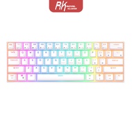 RK ROYAL KLUDGE RK61 Mini Gaming Keyboard Hot Swappable Mechanical  Keyboard Portable 61 Keys RGB Wi