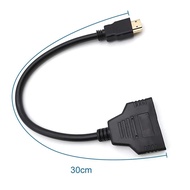 Great Package 2-Port hdmi Splitter Cable Without Power/1 Input To 2 Output/2-Prong hdmi Cable
