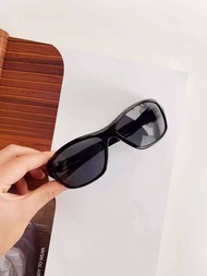 ร้าน 404 แว่นกันแดด Y2k แบบชิ้นเดียวขอบหยาบ สาวหวานเท่ห์ รูปทรงเว้า แว่นกันแดดสไตล์เดียวกันกับคนดังใ