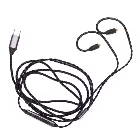 Type C Headphone Cable Fit for Sennheiser IE300 IE600 IE900 Headphone OFC Replacement Cable Built in