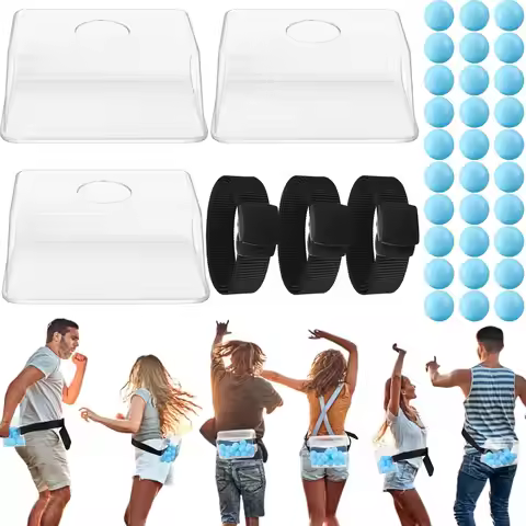 3/6 Sets Baby Shower Games Bridal Shower Party Games Funniest Play Table Tennis Twerk Game (Blue / P