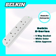 Belkin 4 Way Portable Socket [White] E-Series With Sirim Approve [3M] F9E400sa3M