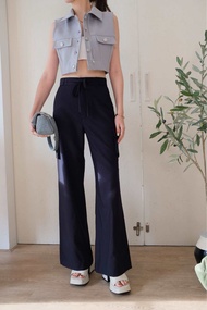 LUSH (CREAM/BLUE)COTTON JACKET