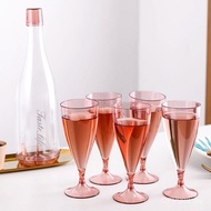 Outdoor Portable Red Glass Camping Picnic Grape Glass Champagne Glass Takeaway Plastic Cocktail Glas