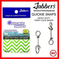 JABBERS Quickie Snaps Heavy Duty Twist Lock Snaps Fastach Clips Fishing Snap