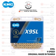 KMC - X9SL - 9 SPEED BICYCLE CHAIN - ORIGINAL TAIWAN