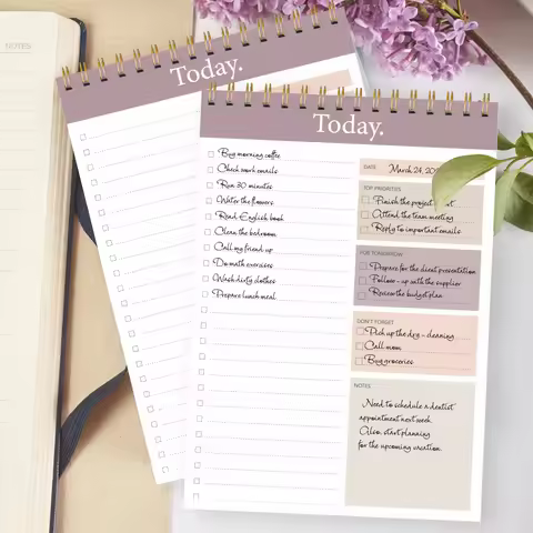1PC B5 Daily To Do List Planner, Task Organizer Notebook with Priorities, Reminders & Notes, Perfect