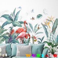 Wall Sticker Flamingo pisang daun bilik perhiasan pelekat dinding