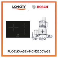 Bosch PUC61KAA5E Series 2 Induction hob 60 cm Black, Surface mount without frame + MCM3100WGB Food processor MultiTalent