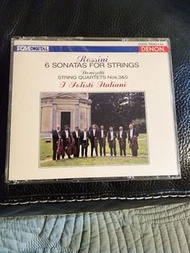 古典名盤 Rossini 6 sonatas for strings 2cd Denon 舊日本 天龍 刻字 2mm1 5m4 版 包平郵