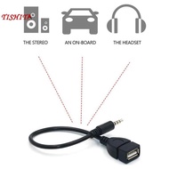 [tishita] AUX to USB 3.5mm Male Aux Audio Plug to USB Female Converter Cable Cord Converter Cable, B