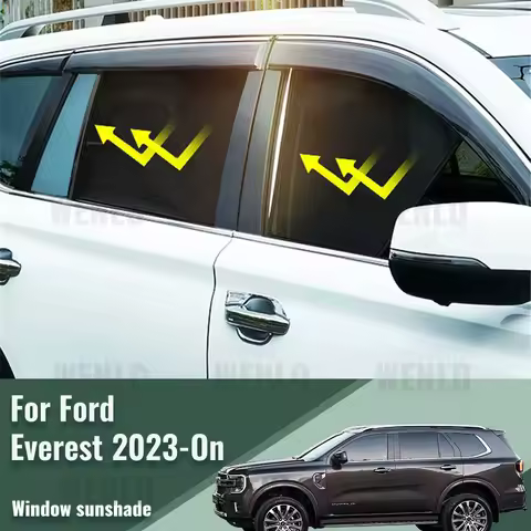 For Ford Everest 2024 2023 Magnetic Car Sunshade Shield Front Windshield Frame Curtain Rear Baby Sid