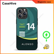 AMR24 Fernando Alonso Phone Case for iPhone 17 Pro Max / iPhone 16 Pro Max / 15 Pro Max / 13 / Samsu