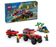 【LEGO 樂高】磚星球〡 60412 城市系列 四輪驅動消防車和救援艇 4x4 Fire Truck with Rescue Boat