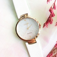[TimeYourTime] Citizen EM0853-22D Eco-Drive White Leather Mother Of Pearl Analog Ladies Watch