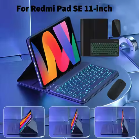 Case For Xiaomi Redmi Pad SE 11 Inch, Bluetooth keyboard cover Redmi Pad SE 11inch