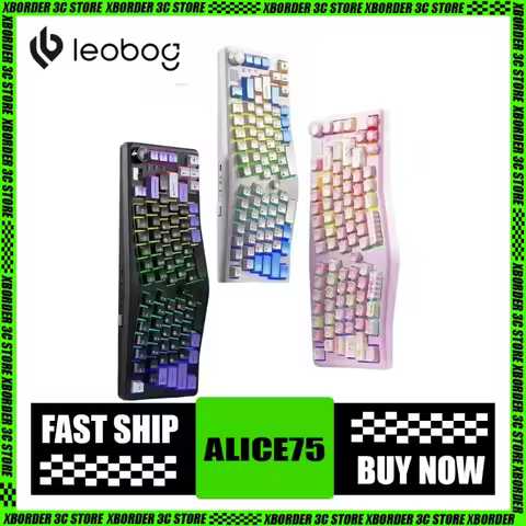 Leoboo Alice A75 Mechanical Keyboard Ergonomic 3 Mode Bluetooth Wireless Hot Swappable Custom Game K