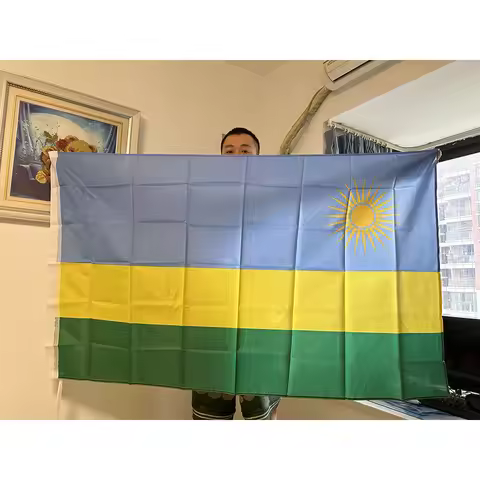 SKY FLAG Rwanda National Flag 90x150cm 3x5fts Hanging polyester Rwanda Banner indoor Outdoor Adverti