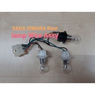 Proton LMSE Saga Iswara Aeroback Rear Lamp Socket wiring with bulbs. Parts Baru dan Original.