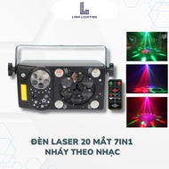 High Quality 20 Eye 7in1 Laser Light Flashing to Music for Family Theater Rooms, KTVs, Flight Rooms,