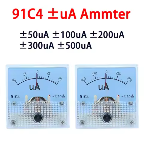 91C4-UA DC Pointer type Ammeter 50A -0 - 50A 100A -0 - 100A 200A -0 - 200A 300A -0 - 300A Analog Mec