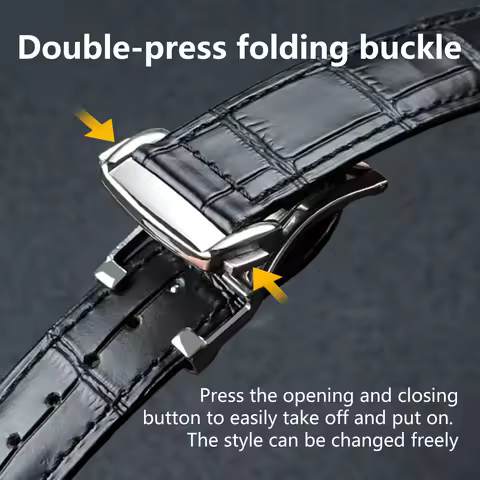 Omega Strap Seamaster Speedmaster 19mm 20mm 21mm 22mm Genuine Leather Strap for Omega Seamaster Spee