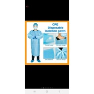 CPE isolation displosable gown
