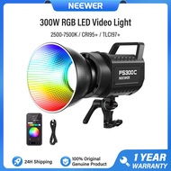 NEEWER LED วิดีโอไลท์ RGB COB 300W พร้อมควบคุมแอป 2500-7500K 29000lux/1m CRI95+ TLCI97+ FS300C