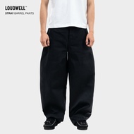 Loudwell - STRAY Barrel Denim Pants - RAW Jeans Black Raw Denim Jeans