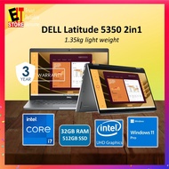 Dell Laptop Latitude 5350 2in1 (i7-1365U/32GB/512GB/13.3 TouchScreen FHD /Iris Xe/W11 Pro/1.35kg /ba