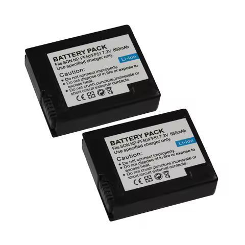 2pcs NP-FF50 camera battery for sony NP-FF51 NP-FF51S NP-FF50 BPF-500 Battery for Sony DCR-IP220E DC