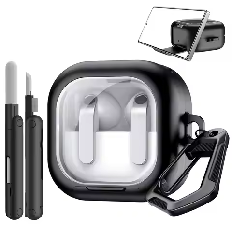 Capa for Galaxy Buds4 Pro Fund Wireless Bluetooth Earbuds Cover TPU PC Protective Cover with Cleanin