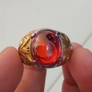 Cincin Batu Akik Merah American Diamond