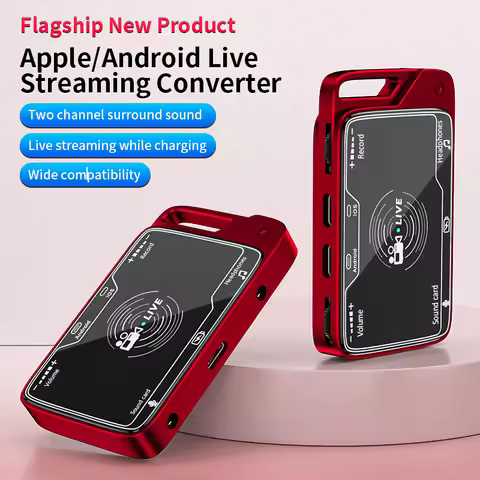 Live Broadcast Adapter Stereo Livestream Sound Card Converter Live Dock Streaming Audio Interface fo