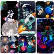 Case For Samsung Galaxy A31 A51 A71 A91 A50S A30S A50 2019 Back Cover Soft Silicon Phone black tpu Hello Astronaut