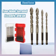 7PCS 3-12mm Four-blade Serrated Eccentric Drill Bit Tungsten Carbide Cemented Carbide Drill Bit Set