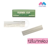 Stainless Steel Hair Cut Razor Blades 12 Blades/Box FEATHER -