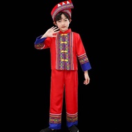 56 Ethnic Minorities Kids Costume Miao Buyi Gaoshan Naxi Dance Performance Zhuang March 3