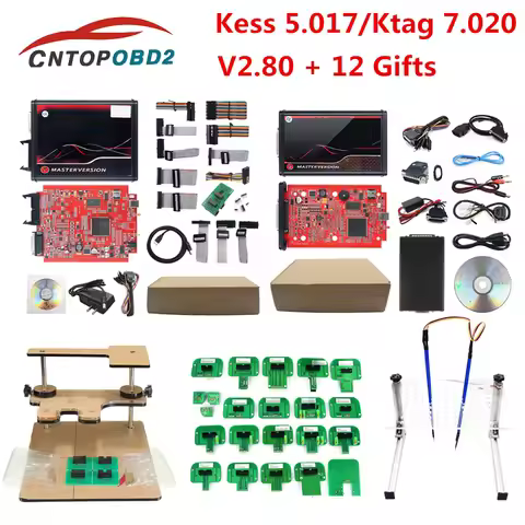 2025 Online V2.80 EU Red Kess V5.017 KTAG V7.020 4 LED V2.25 Unlock KESS Master Version OBD2 ECU Pro
