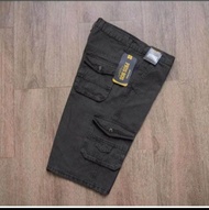 Celana Cargo bawah lutut / Celana Pendek Kempol Denim Bahan Semi Jeans Premium