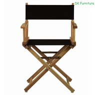 โปรดี!! 18" เก้าอี้ไดเร็คเตอร์ เก้าอี้ผู้กำกับ เก้าอี้โครงไม้ เก้าอี้นั่งเล่น เก้าอี้ไม้ สีธรรมช