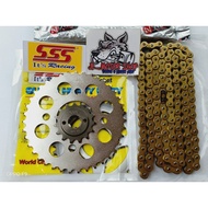 Super Seller Gear set Sss 415 Thin Gold Chain 415 Ninja R RR Satria Fu Sonic 150 Jupiter Z -