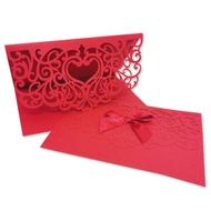 Win Win Printer Premium Red Gold Wedding Invitation Card inclusive of matching envelope, inserts ava