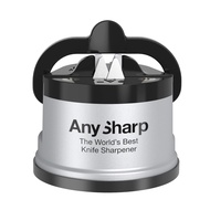 AnySharp Knife Sharpener (Silver) (SHARPENS ALMOST EVERYTHING- Cerrated/ Carbon steel/Hardened steel knives/ Pocket knives/ Multitools )