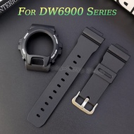 Rubber Band compatible for Goakshock DW6900 Silicone Bezel Strap for GW6900 ciasoak correa Case for Frame Men kit