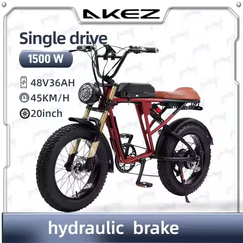 Mountain Electric motorcycle 1500W motor 48V 36AH Removable lithium Battery E bike 20 inch fat tires