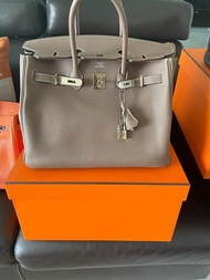 Hermes birkin 35 etoupe大象灰 SHW銀扣