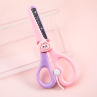 Gunting Mini Portabel Scissors Lucu Alat Tulis Anak Sekolah Kartun Diy Motif Karakter Hewan Lucu ptt