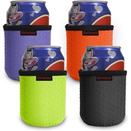 4 Pack 7.5 oz Standard Can Cooler Sleeves | Soft Insulated, Reusable, Non-slip Neoprene Coolier, Dri